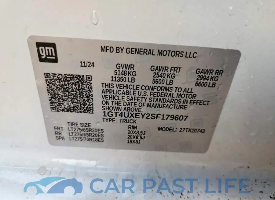 1GT4UXEY2SF179607# 12