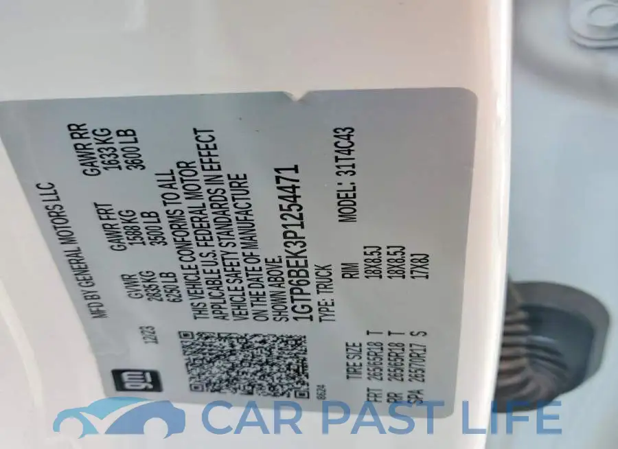 1GTP6BEK3P1254471# 12
