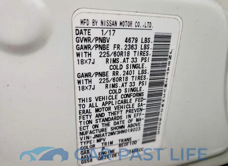 JN8AT2MV3HW019023# 13