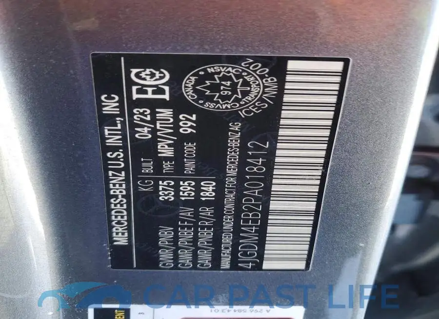 4JGDM4EB2PA018412# 12