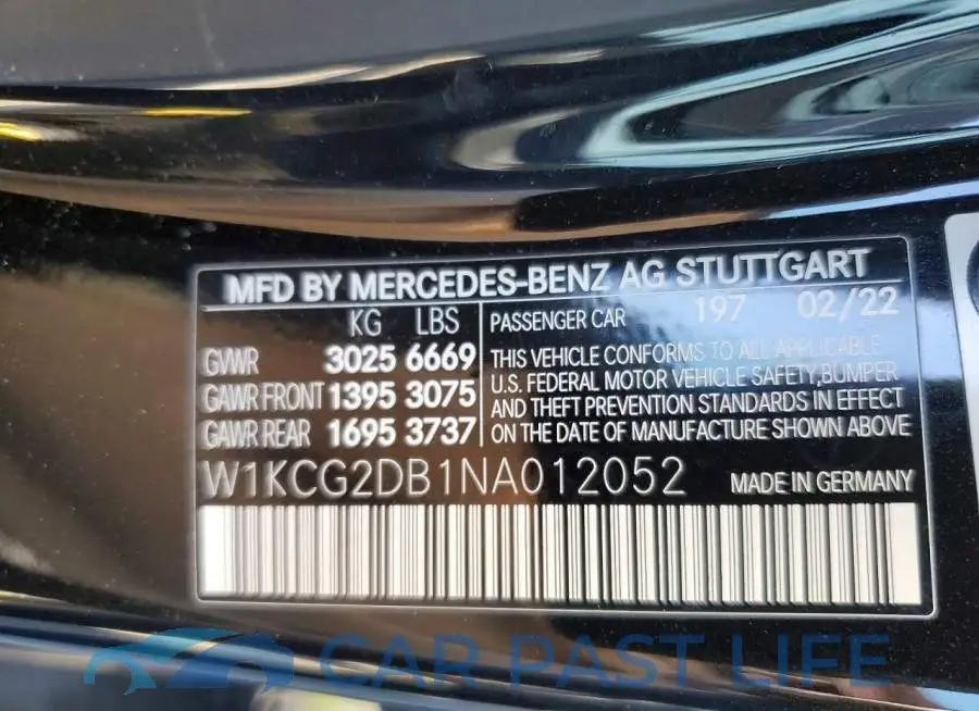 W1KCG2DB1NA012052# 13