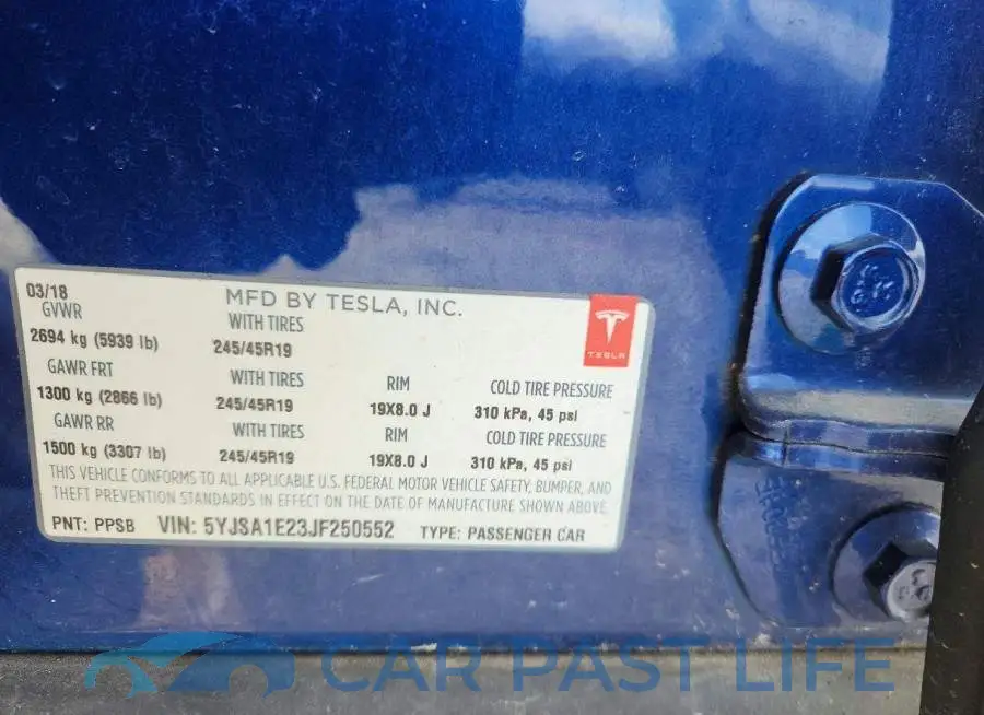 5YJSA1E23JF250552# 12