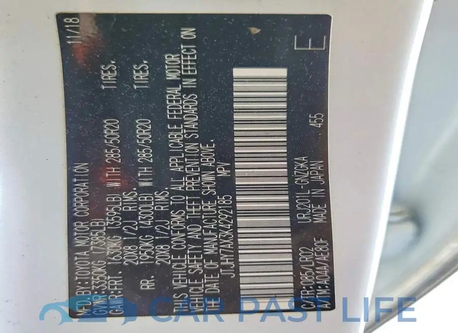 JTJHY7AX3K4292185# 13