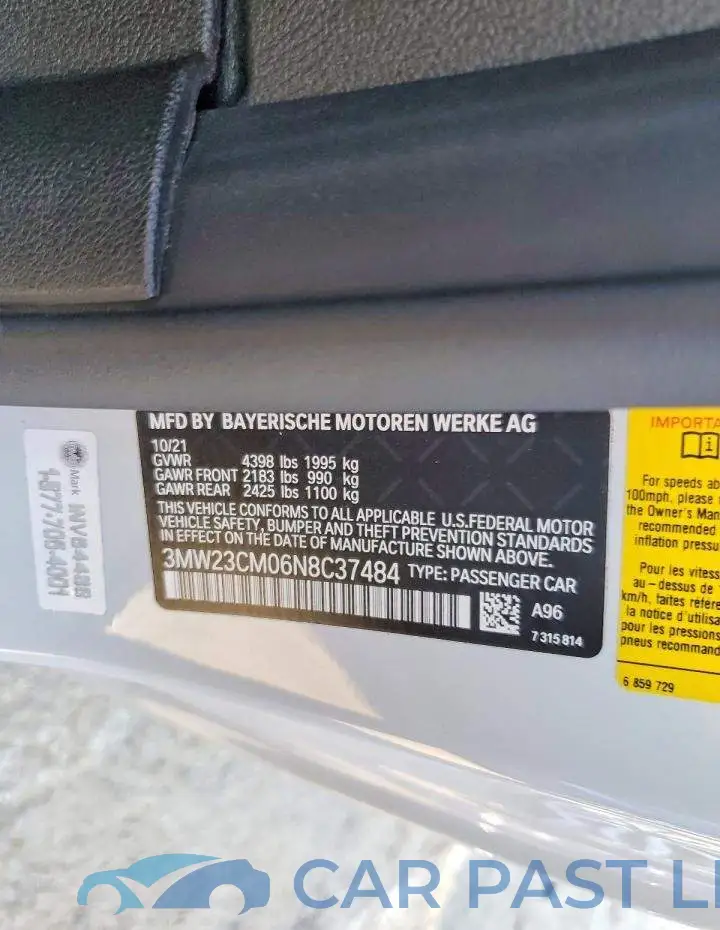 3MW23CM06N8C37484# 12