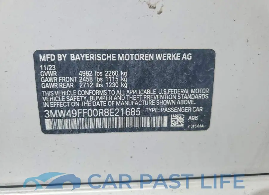 3MW49FF00R8E21685# 12