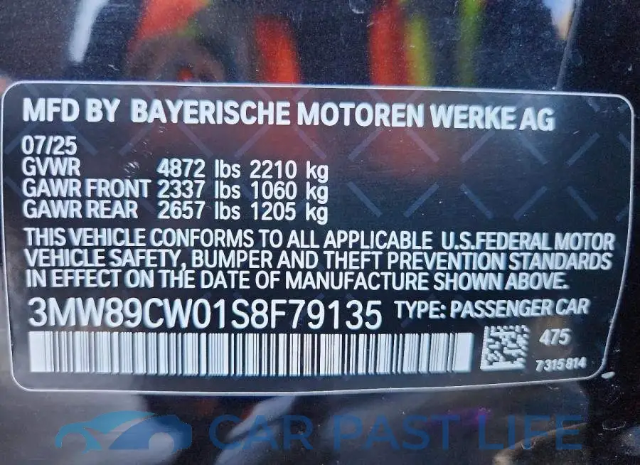 3MW89CW01S8F79135# 12