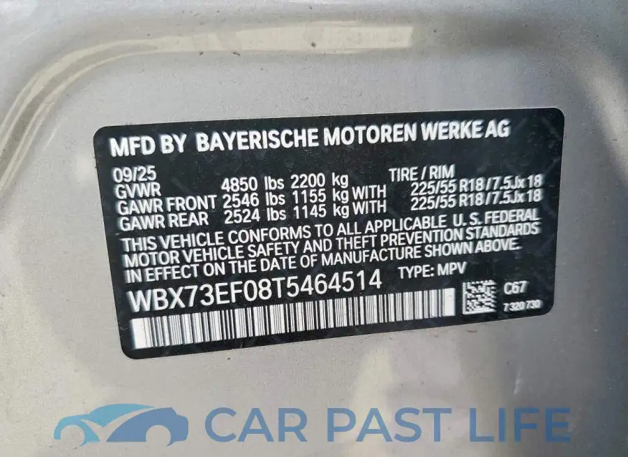 WBX73EF08T5464514# 13