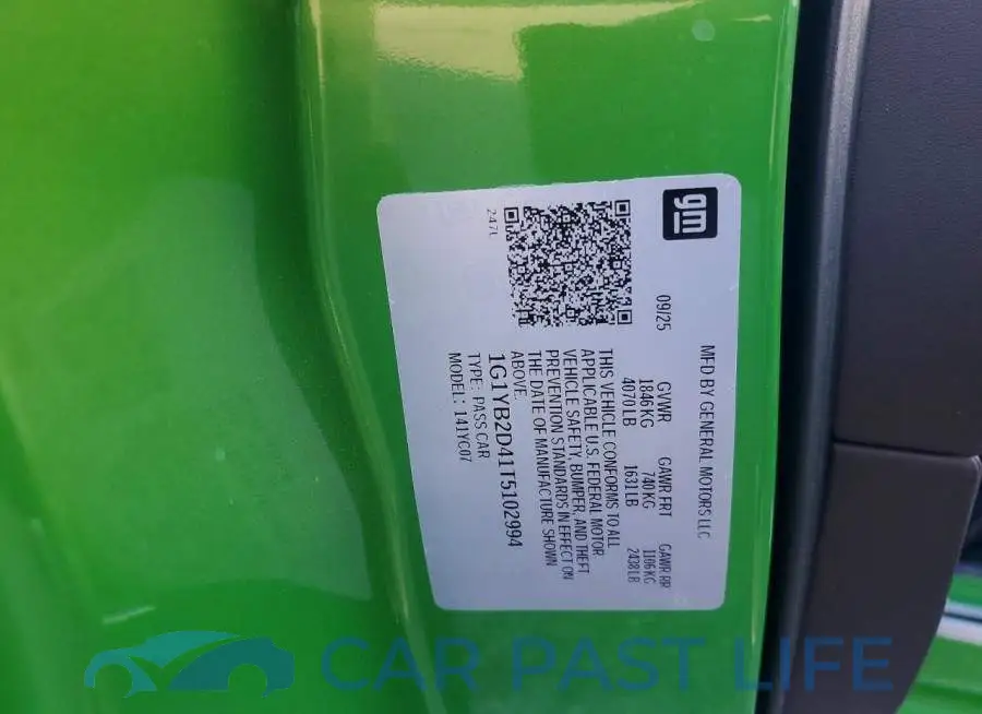 1G1YB2D41T5102994# 12