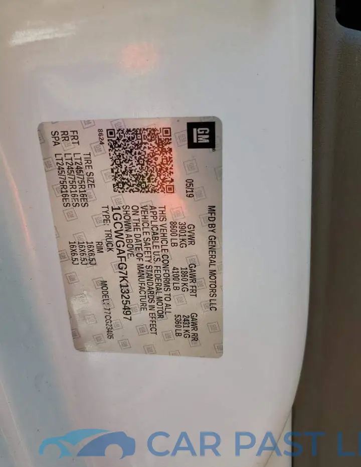 1GCWGAFG7K1325497# 14