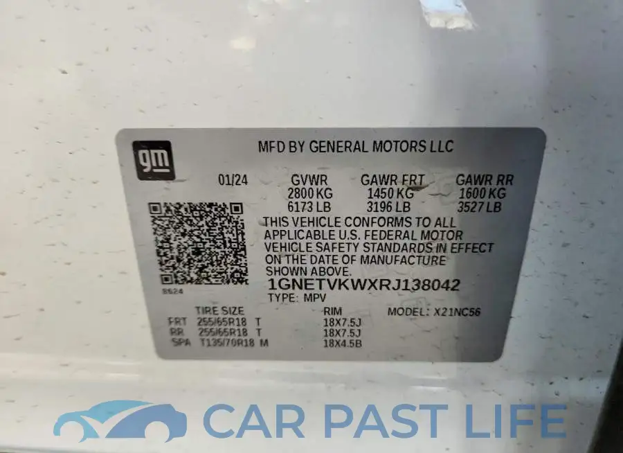 1GNETVKWXRJ138042# 14