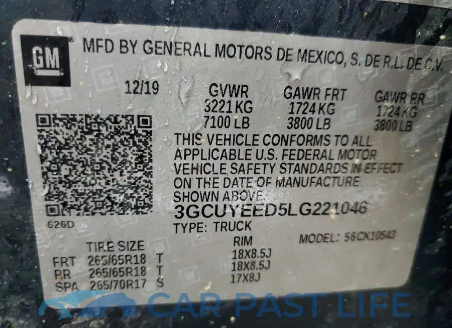 3GCUYEED5LG221046# 12