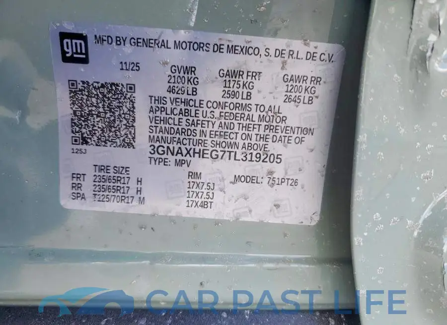 3GNAXHEG7TL319205# 13