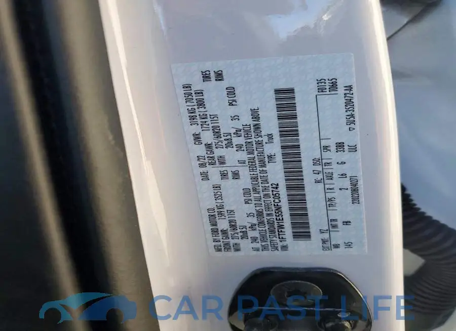 1FTFW1E55NFC05742# 12