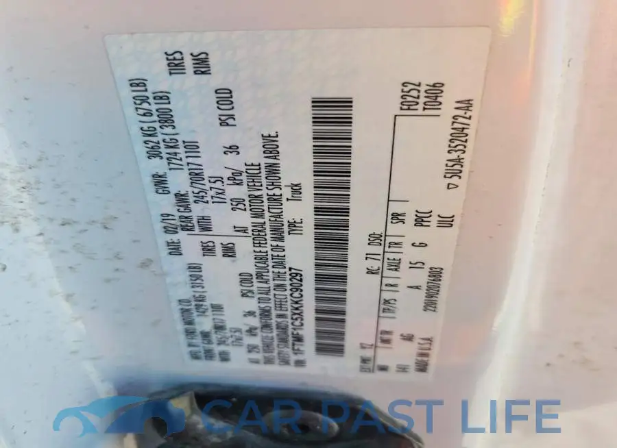 1FTMF1C5XKKC90297# 12