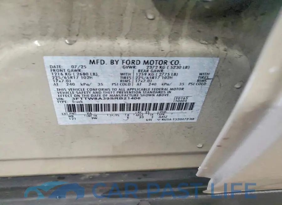 3FTTW8A39SRB21406# 12