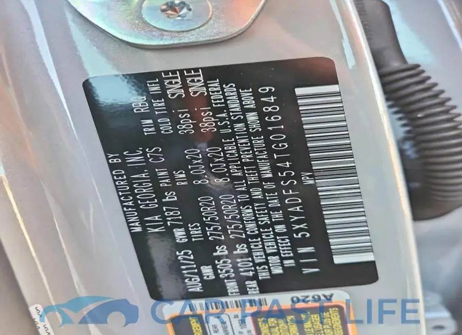 5XYADFS54TG016849# 14