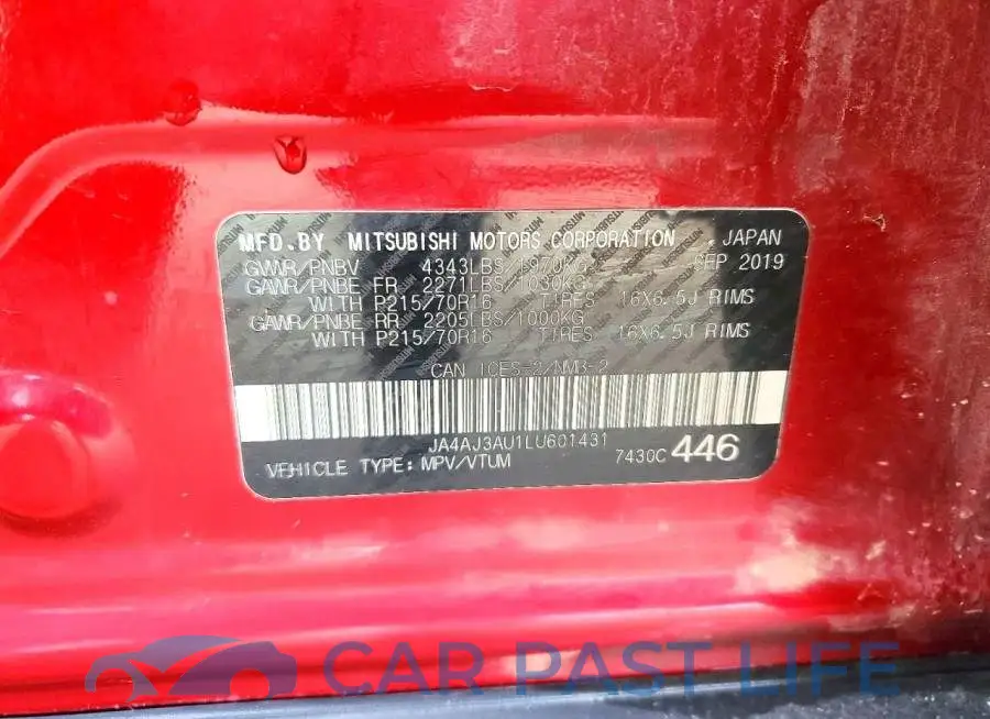 JA4AJ3AU1LU601431# 13