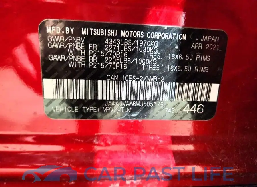 JA4AJVAW6MU605179# 14