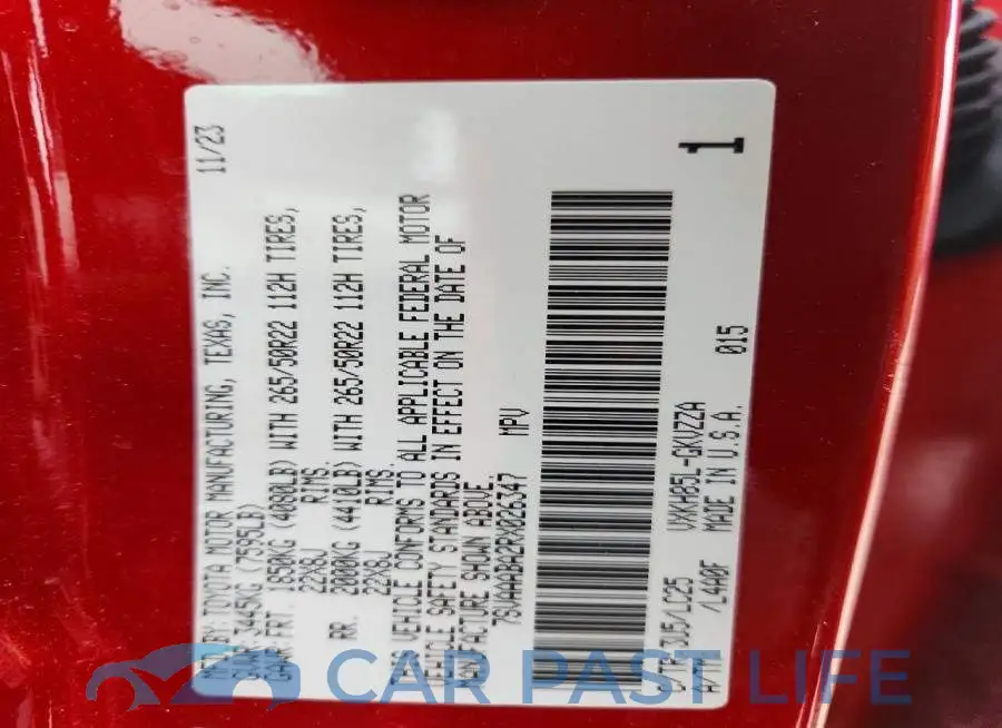 7SVAAABA2RX026347# 13