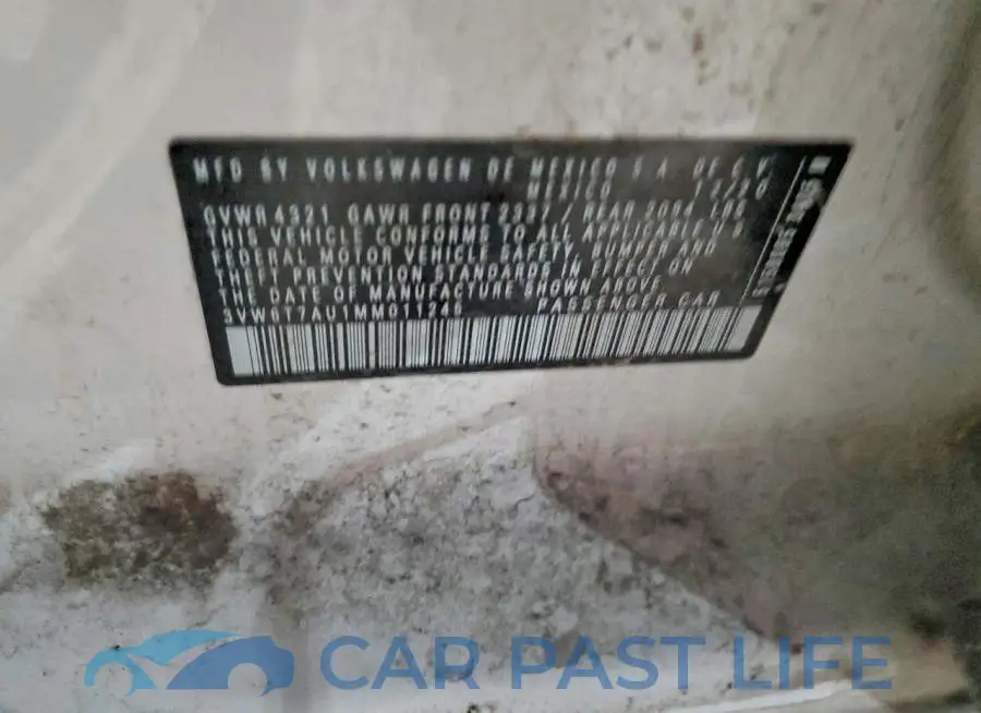 3VW6T7AU1MM011245# 12