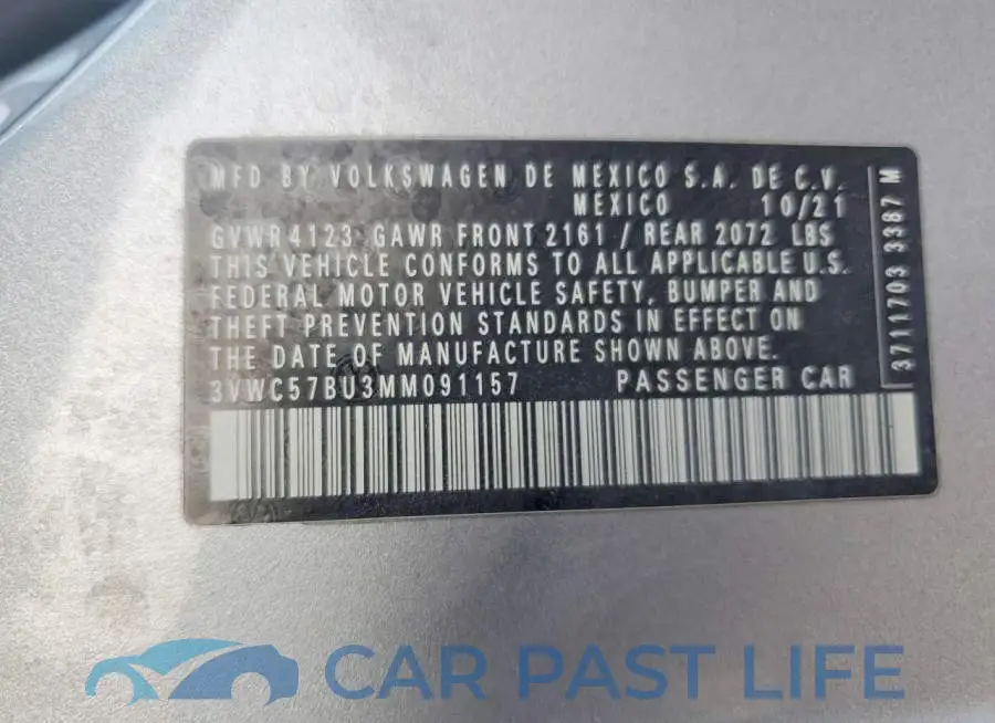 3VWC57BU3MM091157# 12