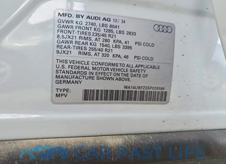 WA14UBFZ0SP035584# 13