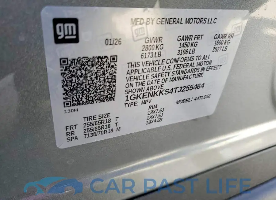 1GKENKKS4TJ255464# 14