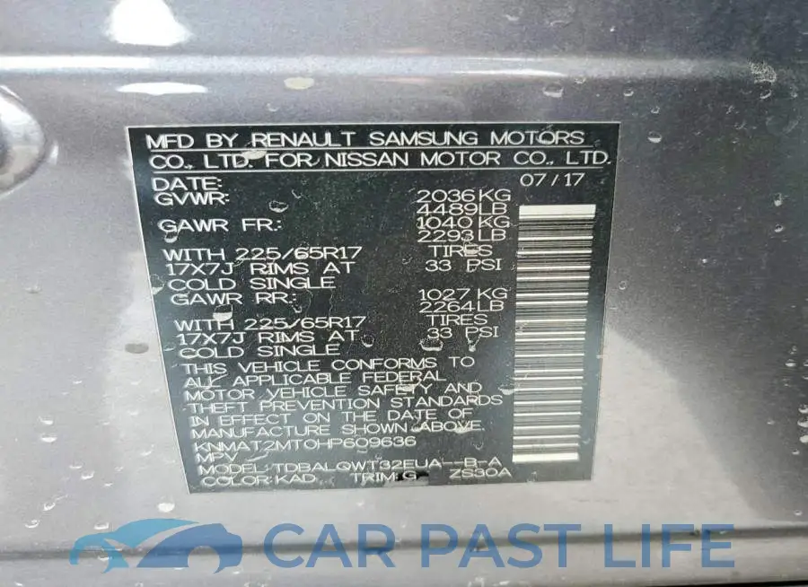KNMAT2MT0HP609636# 13