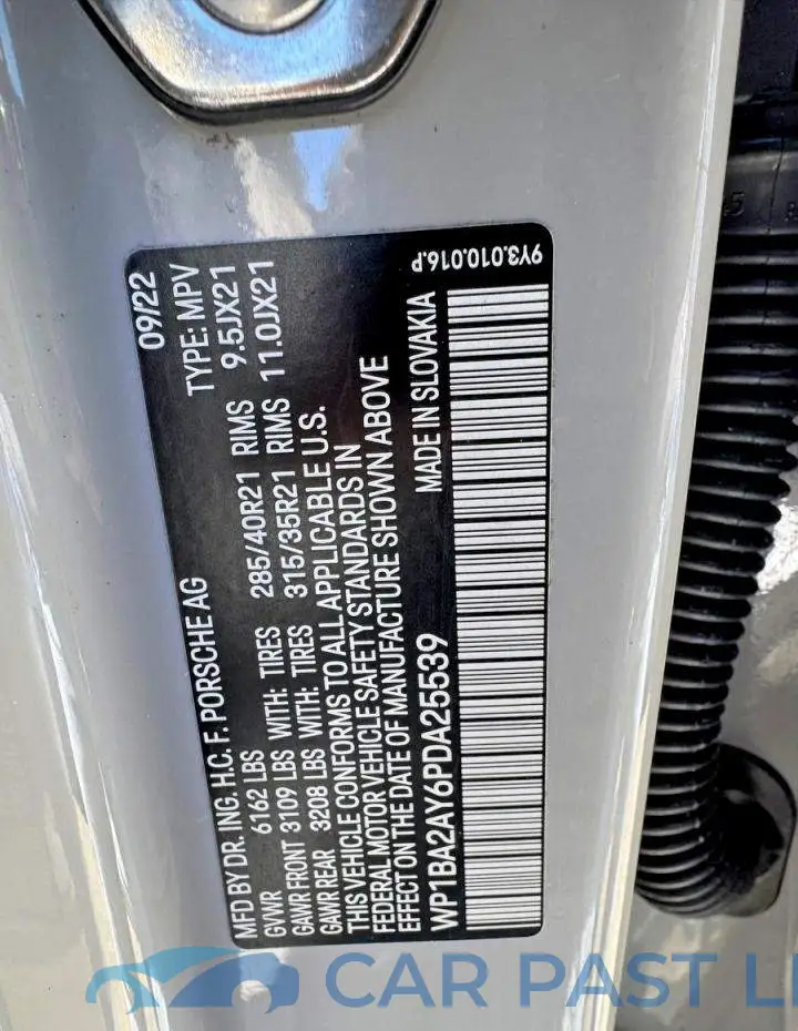 WP1BA2AY6PDA25539# 14