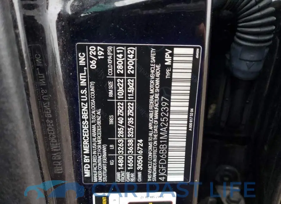 4JGFD6BB1MA252397# 12