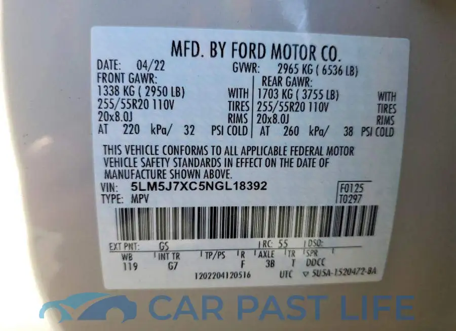 5LM5J7XC5NGL18392# 14