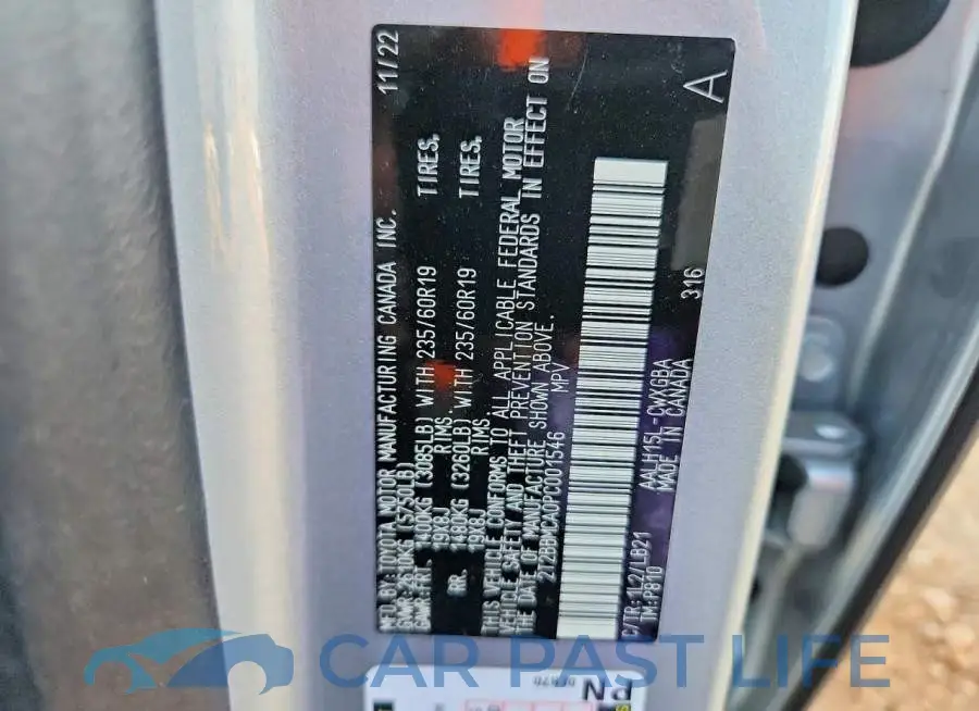2T2BBMCA0PC001546# 13