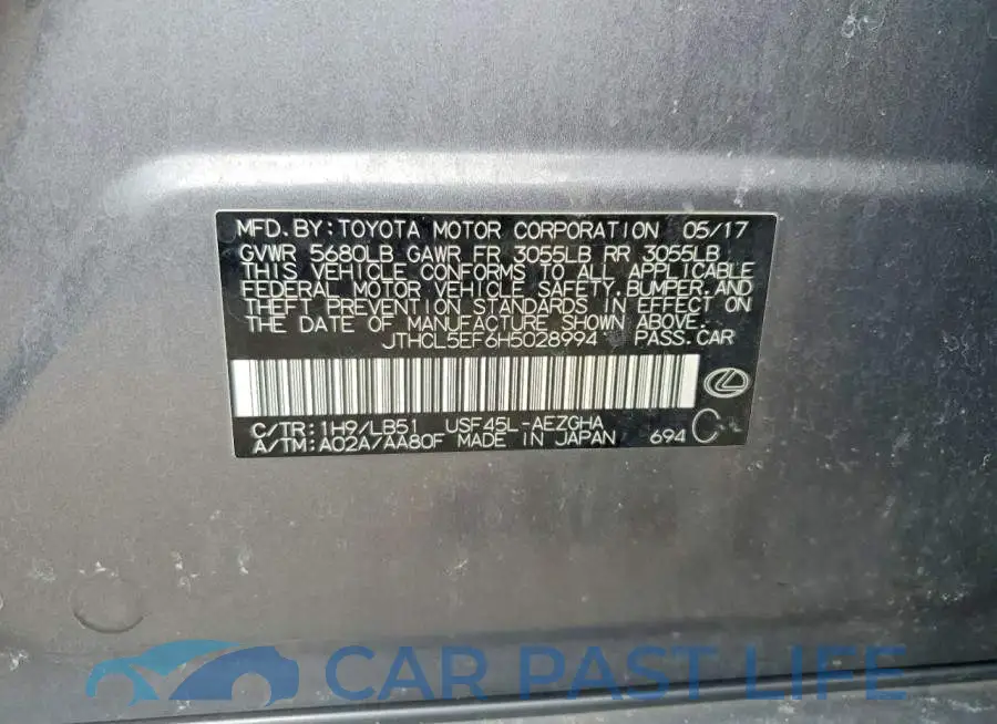 JTHCL5EF6H5028994# 12