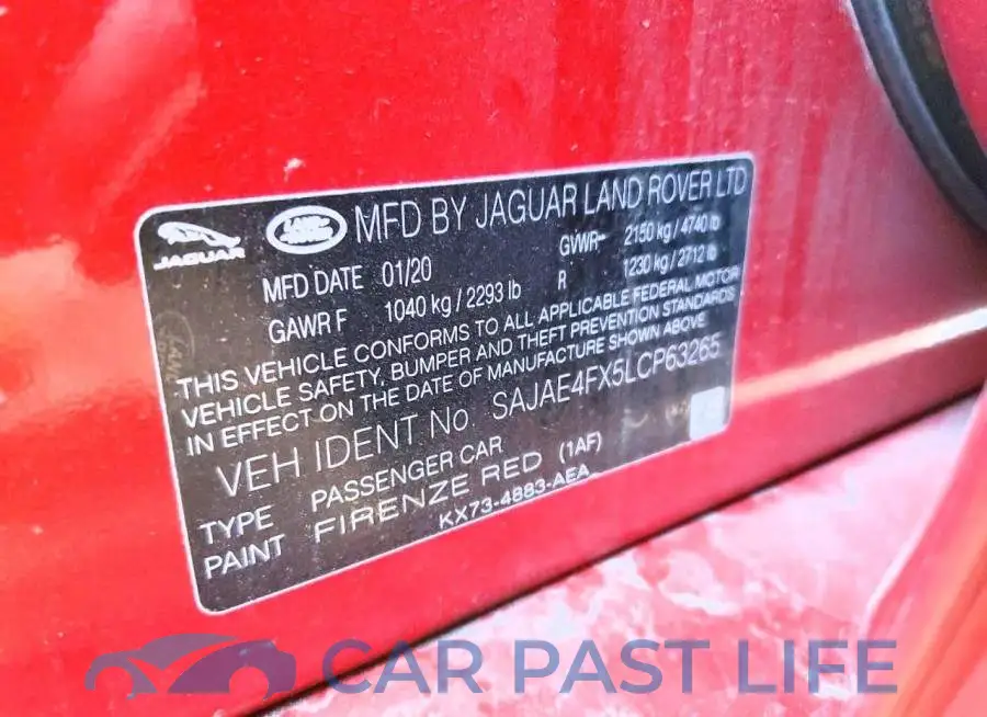 SAJAE4FX5LCP63265# 12