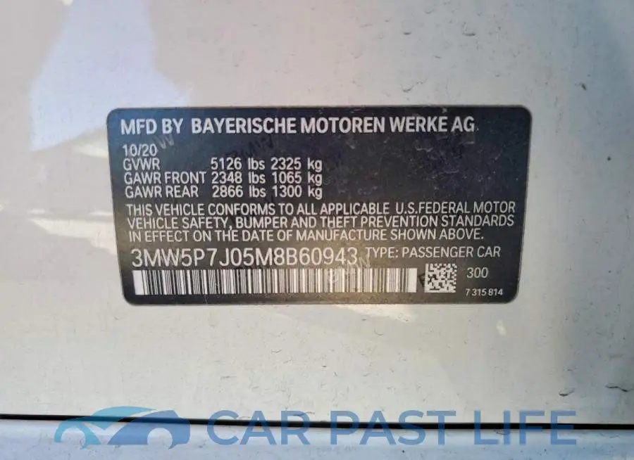 3MW5P7J05M8B60943# 12