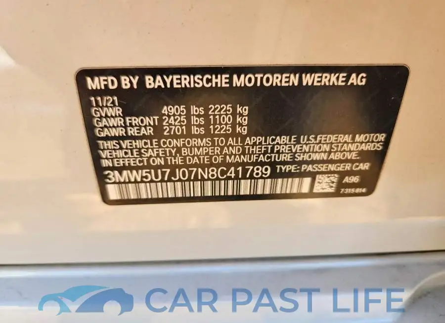 3MW5U7J07N8C41789# 12