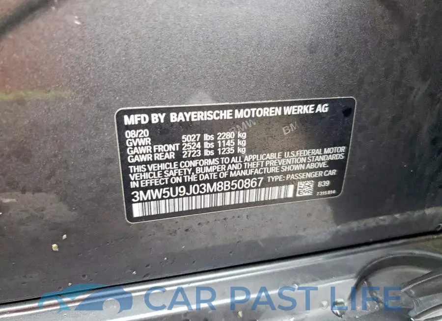 3MW5U9J03M8B50867# 12