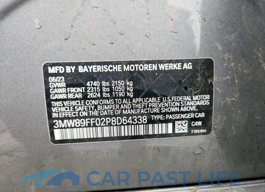 3MW89FF02P8D64338# 12