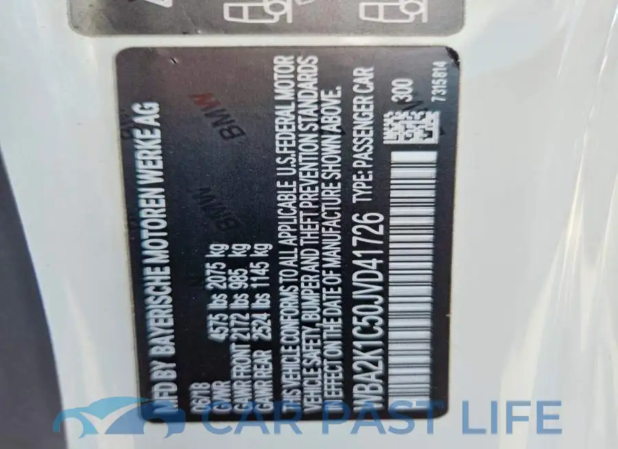 WBA2K1C50JVD41726# 12