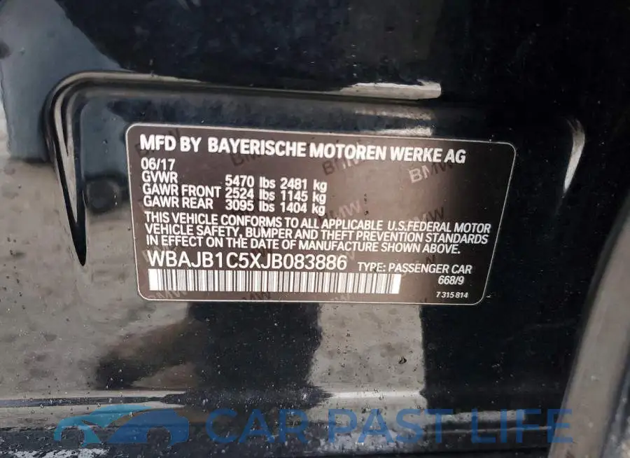 WBAJB1C5XJB083886# 12