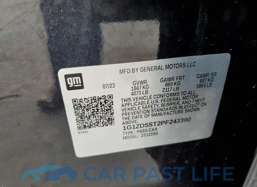 1G1ZD5ST2PF243390# 13