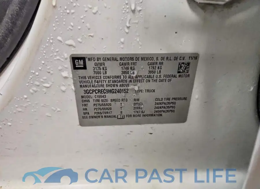 3GCPCREC9HG240152# 12