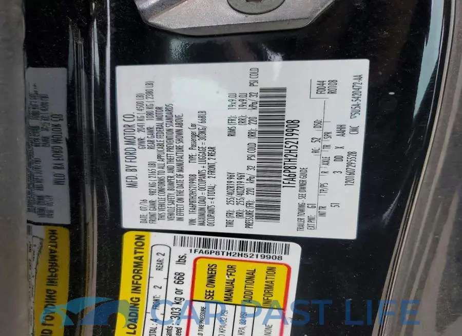 1FA6P8TH2H5219908# 13