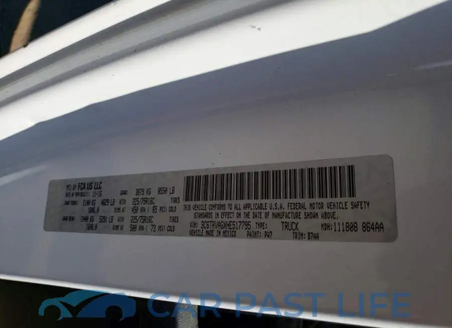 3C6TRVAGXHE517795# 13