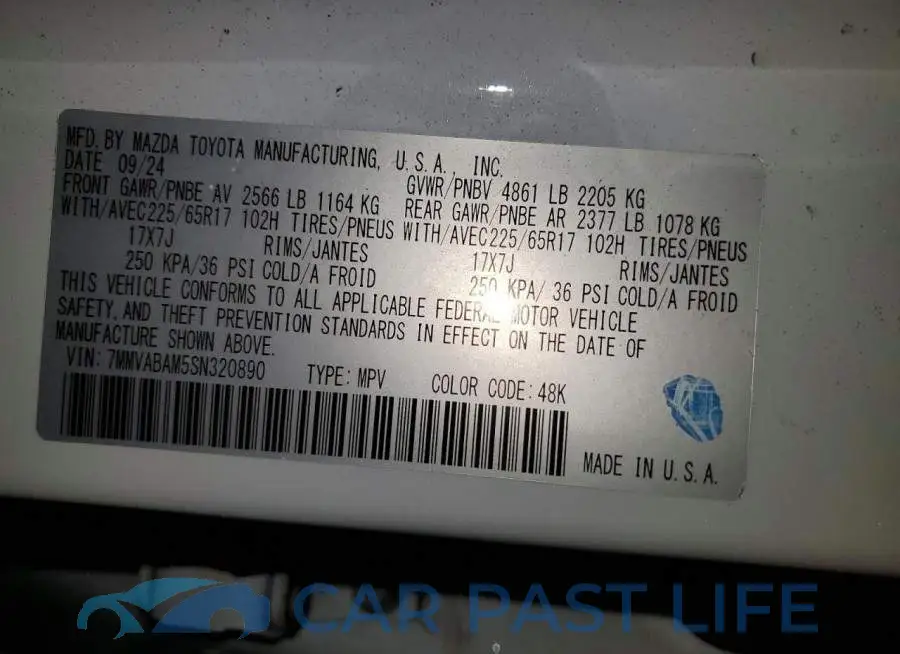 7MMVABAM5SN320890# 13
