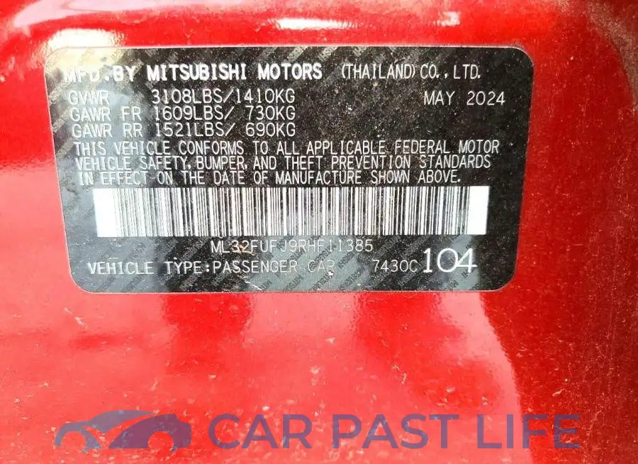 ML32FUFJ9RHF11385# 12