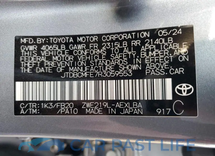 JTDBCMFE7R3059553# 12