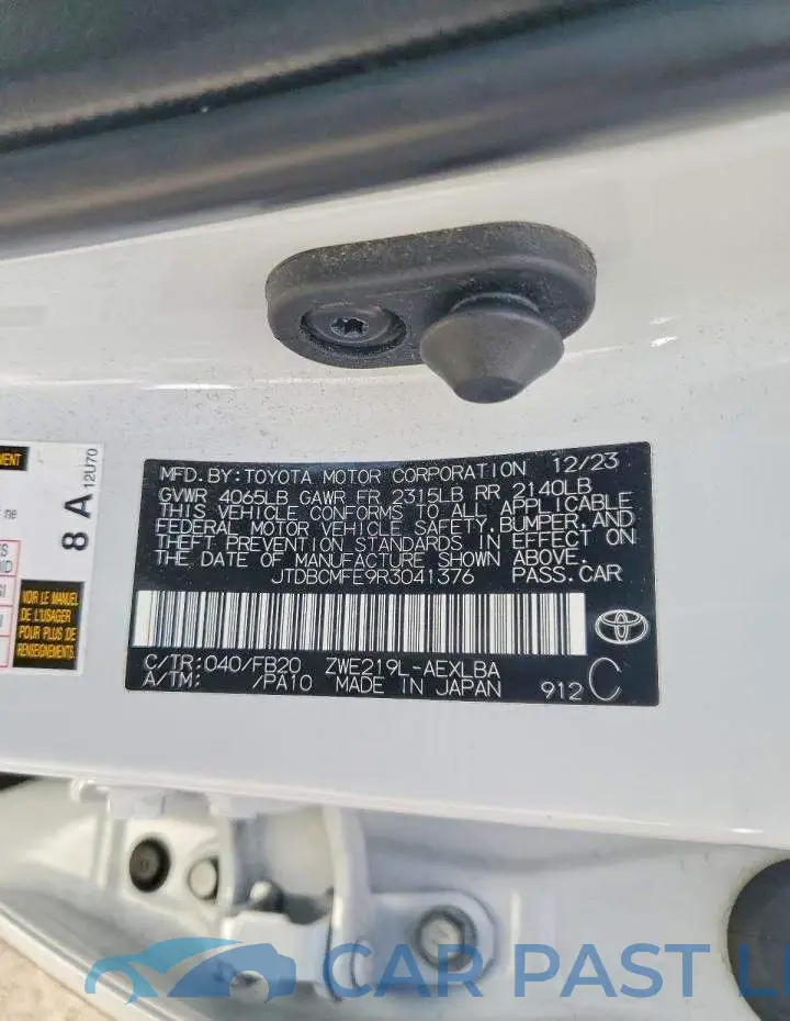 JTDBCMFE9R3041376# 12