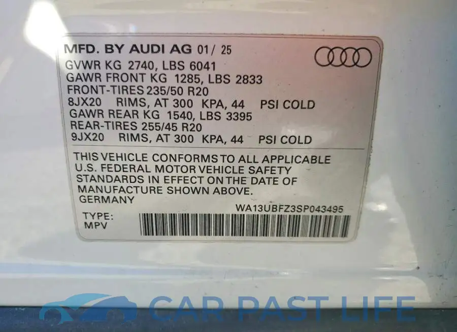 WA13UBFZ3SP043495# 13
