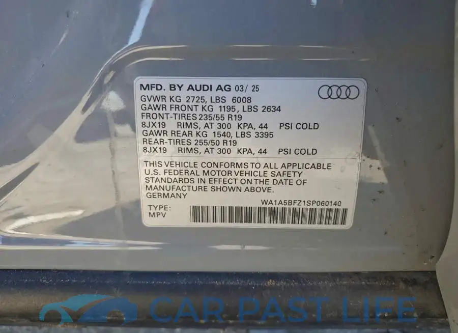 WA1A5BFZ1SP060140# 14